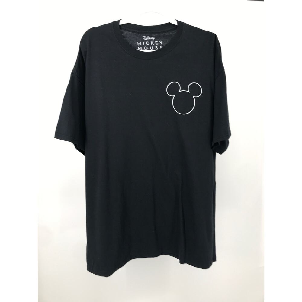 Disney Mickey Mouse Black White Graphic Short Sleeve T-Shirt XL - Picture 3 of 6
